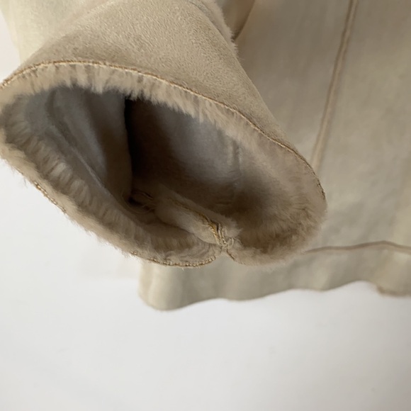 Lord & Taylor Faux Suede Shearling Jacket, Sz PM - Picture 4 of 13
